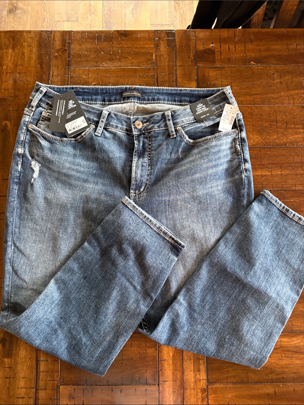 Silver Jeans Women's Avery Curvy High Rise Skinny Crop 20W - Denim Curvy Classic